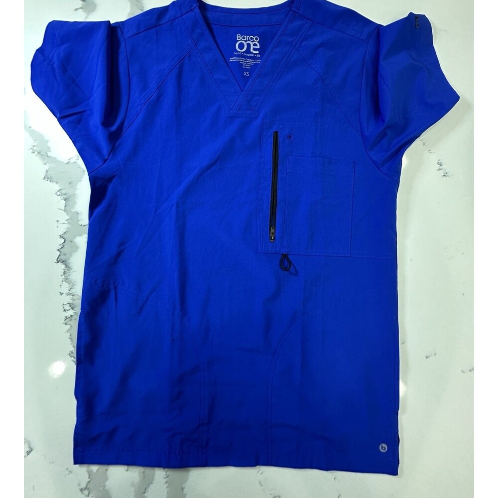 Barco One Unisex Amplify V-Neck Scrub Top in Royal Blue